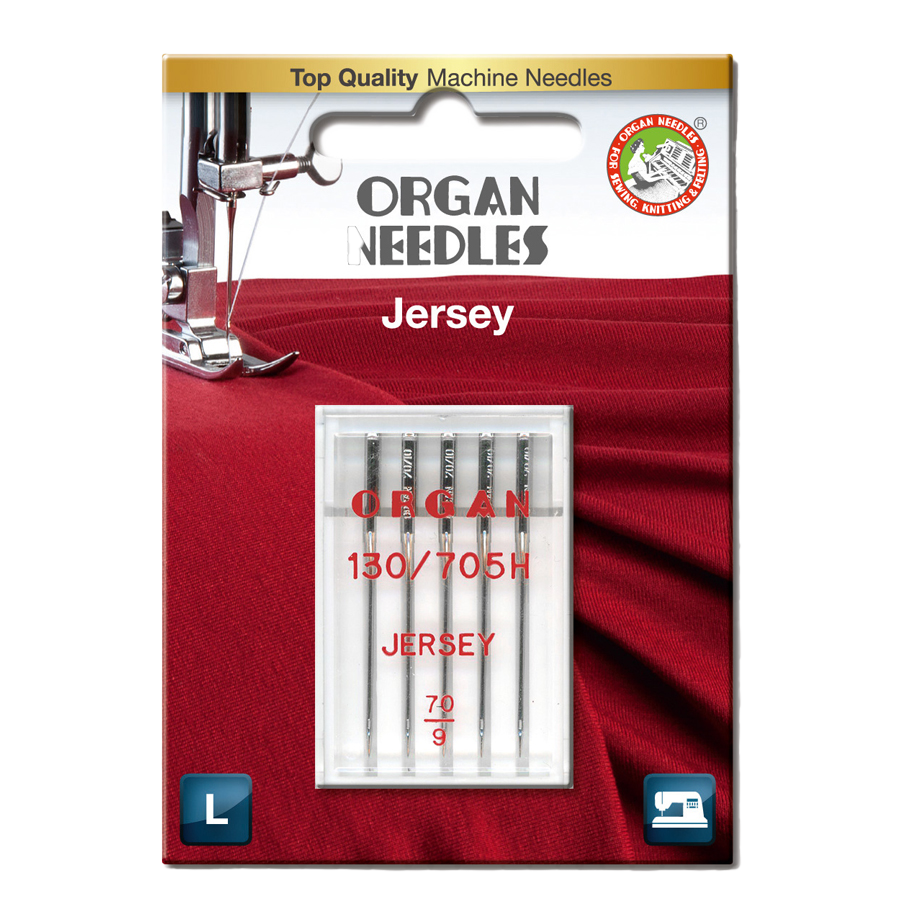 Nål Organ Jersey SUK ball point 70, 5-pakk